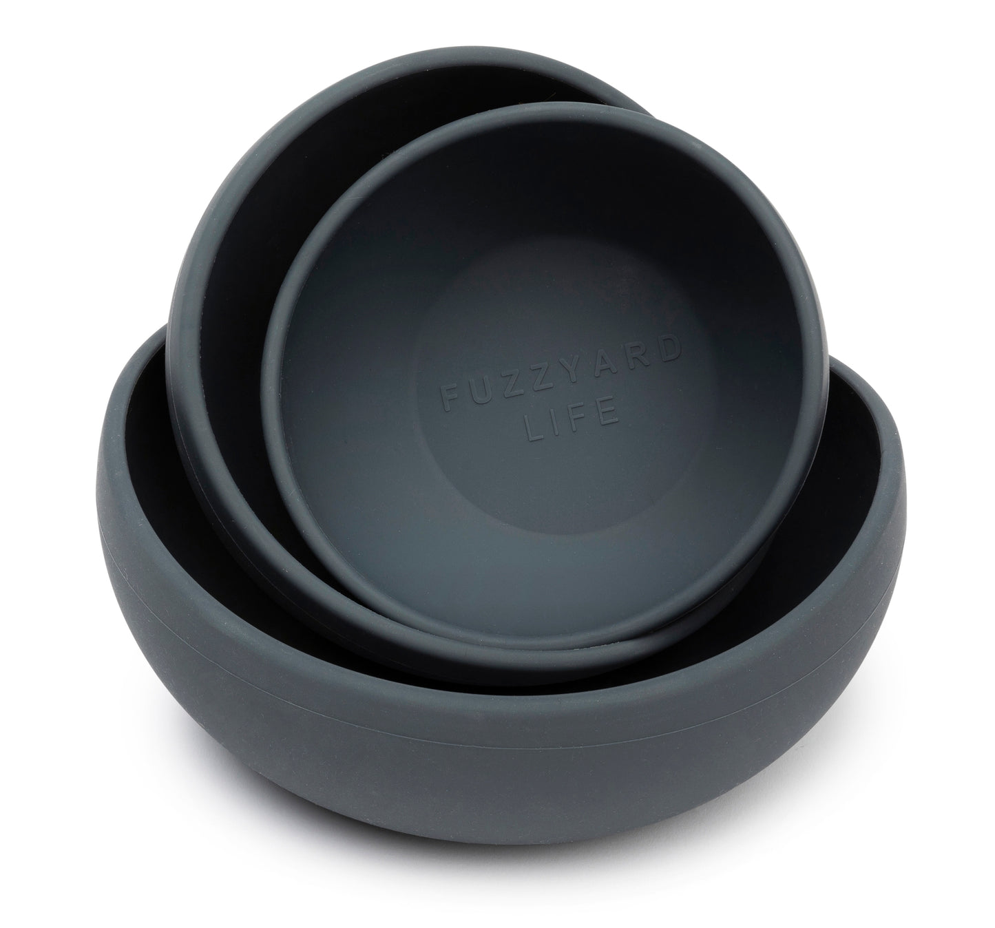 Fuzzyard Life Silicone Bowl, Slate Grey