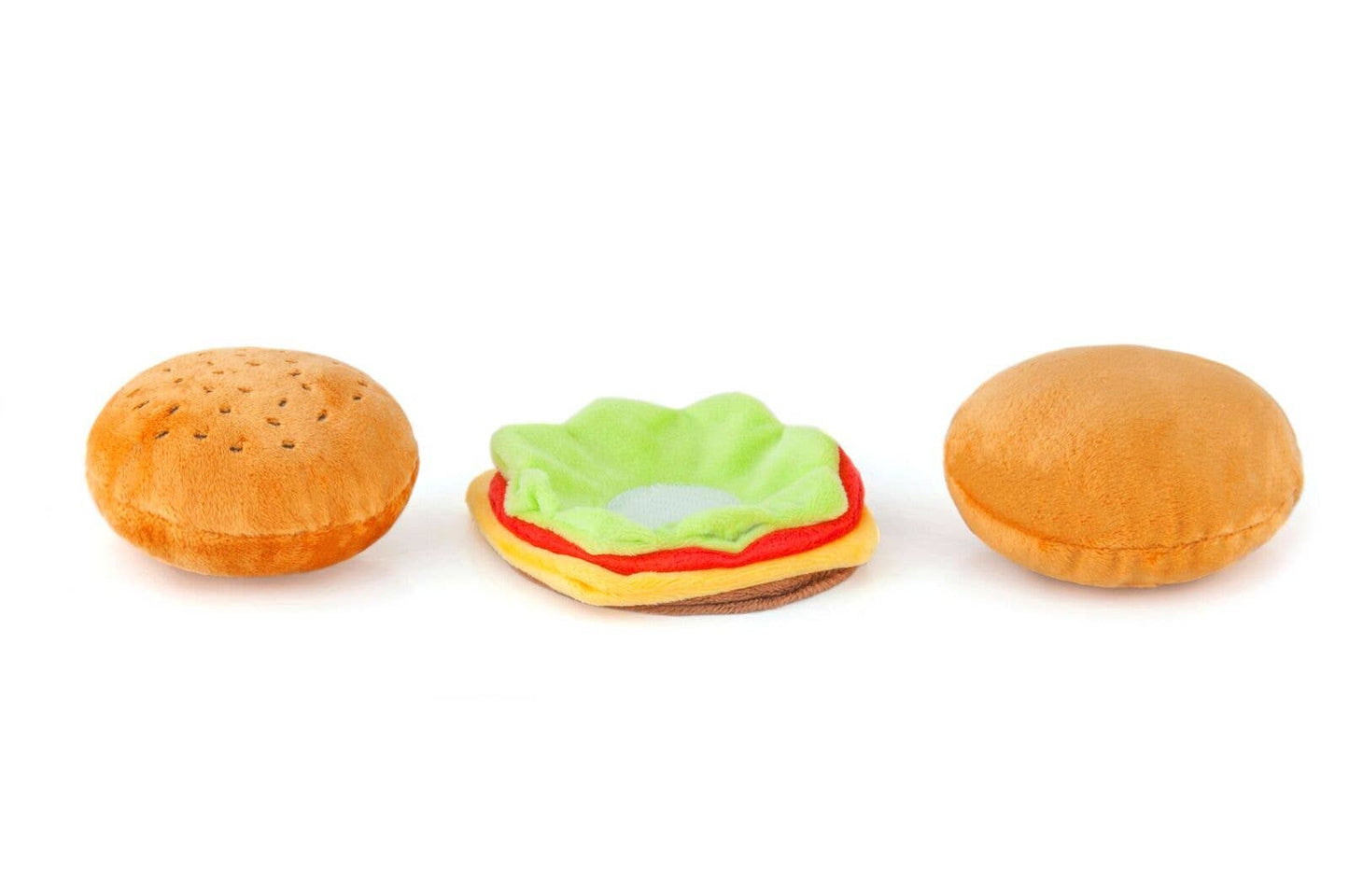 P.L.A.Y. Barky Burger Plush Dog Toy