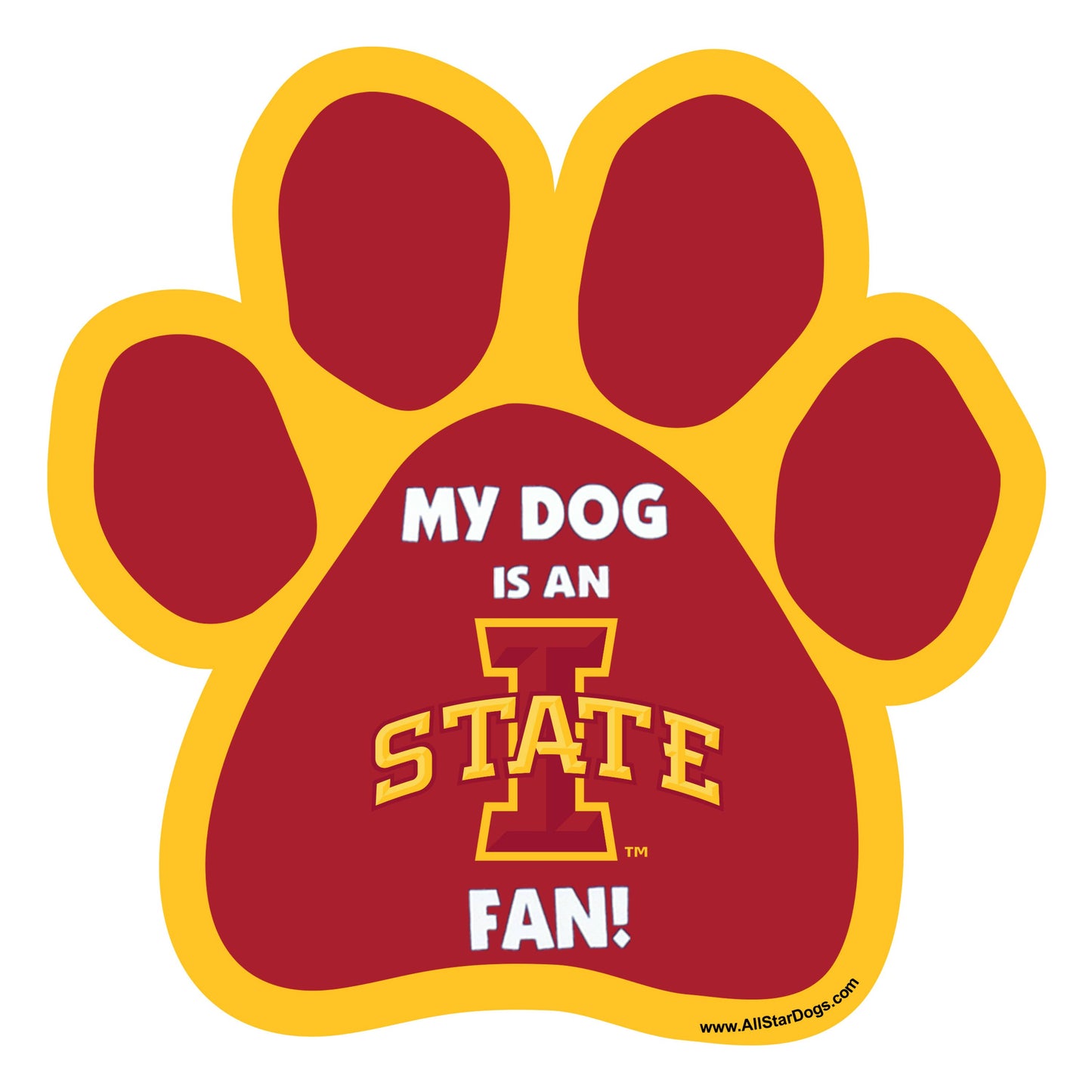 All Star Dogs ISU Paw Car Magnet