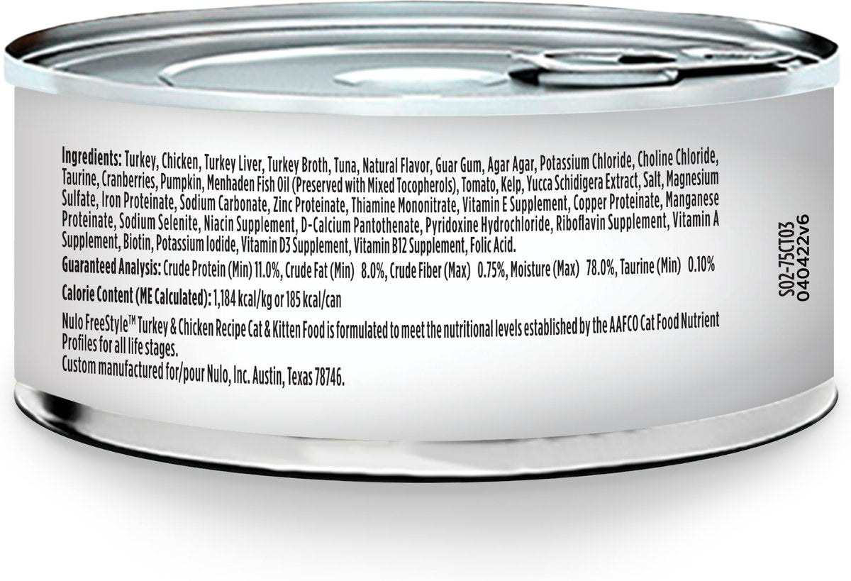Nulo Freestyle Turkey and Chicken Canned Cat Food