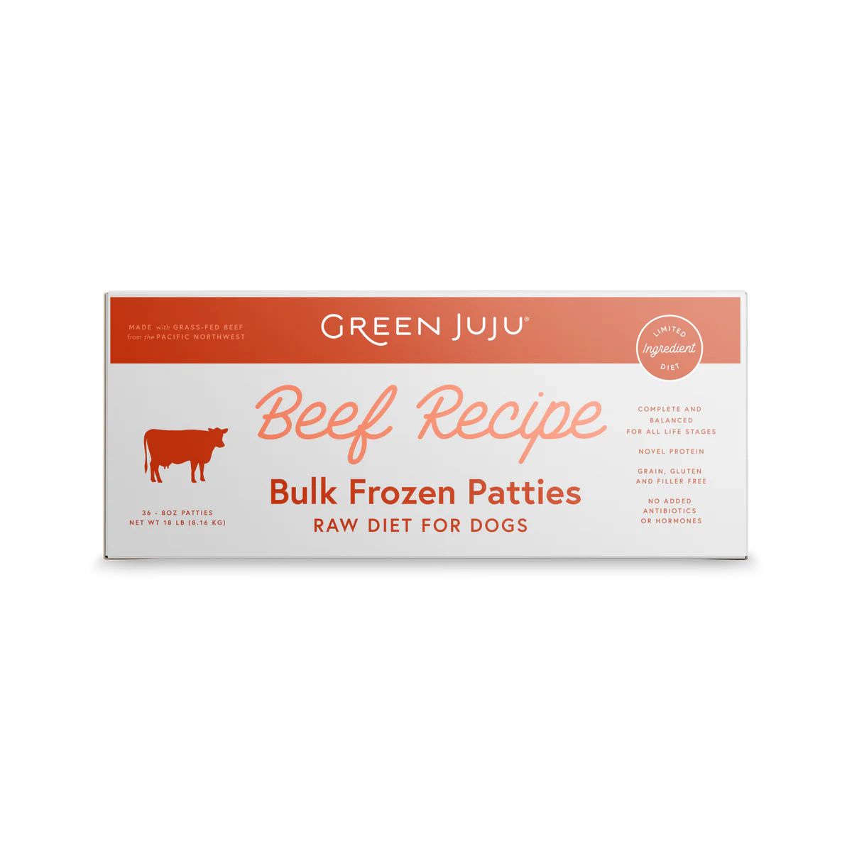 Green Juju Dog Frozen Beef Patties and Sliders
