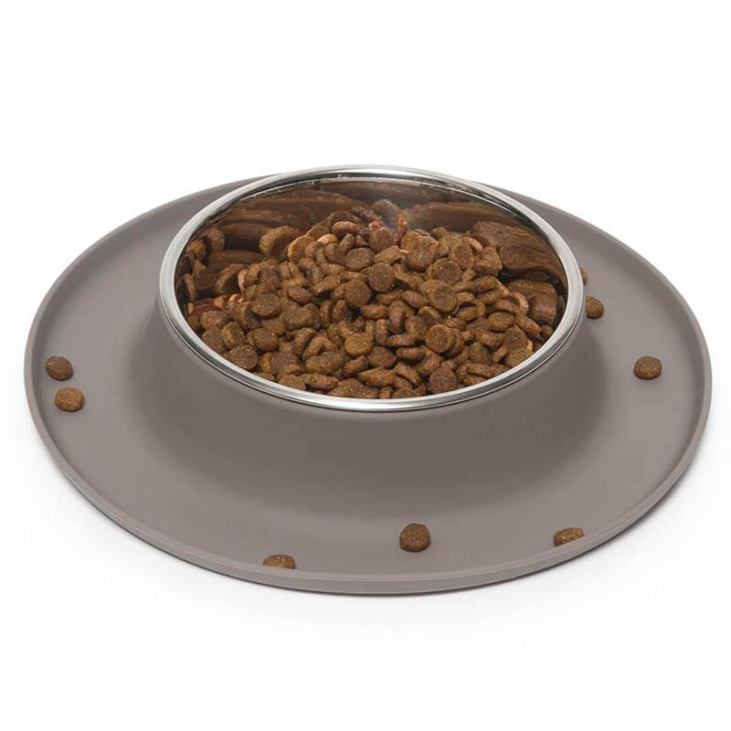 Messy Mutts Single Silicone Feeder with Stainless Bowl, Medium