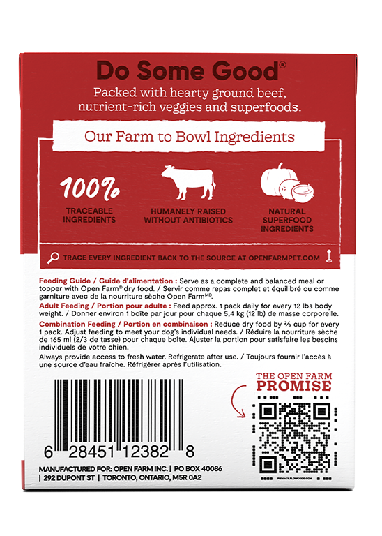 Open Farm Dog Grain Free Grass-Fed Beef Rustic Stew Wet Food