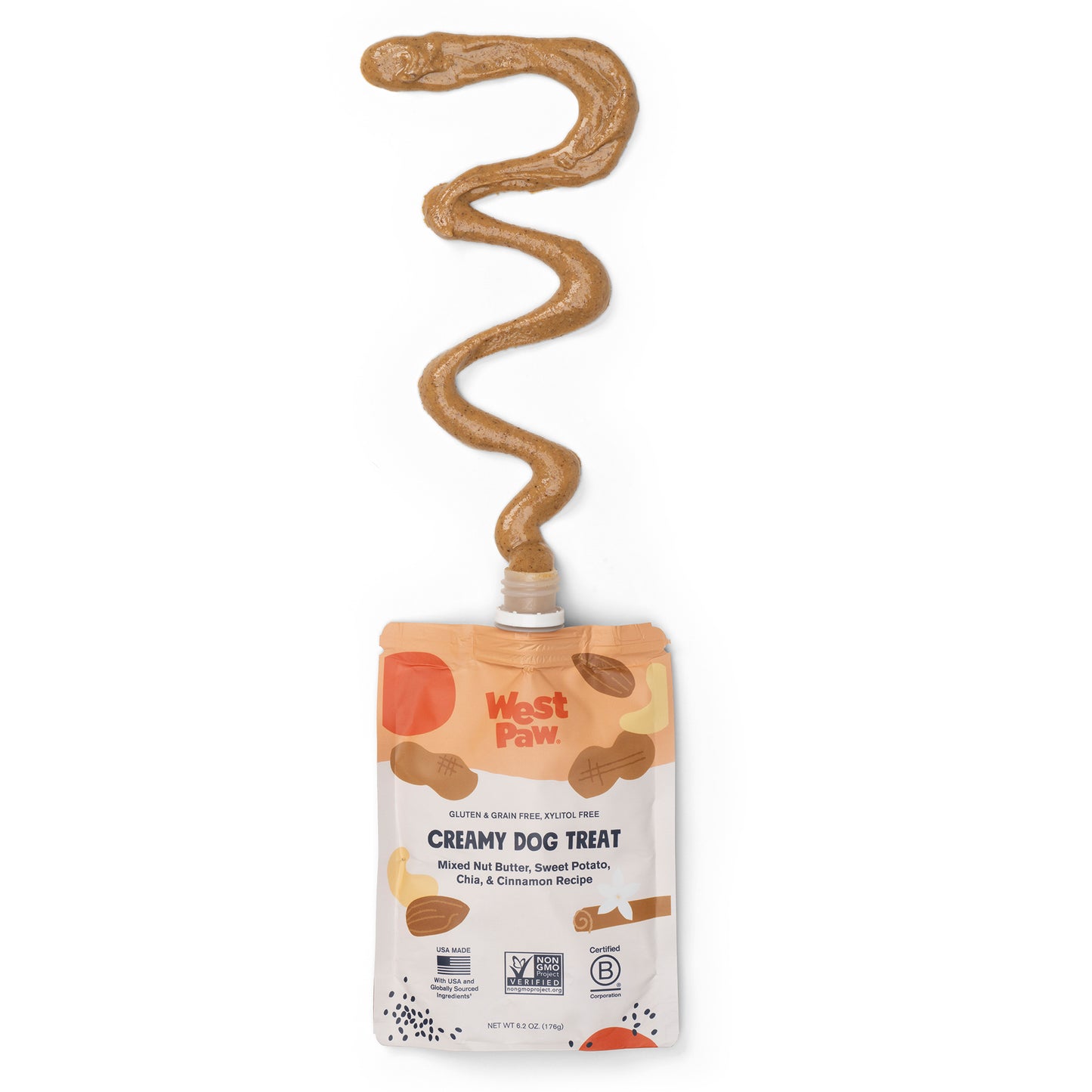 West Paw Creamy Dog Treat, Sweet Potato and Chia Seed