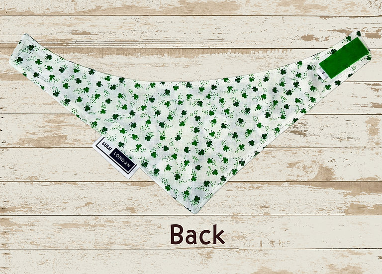 LuLu London Reversible "Clover Coins" Dog Bandana