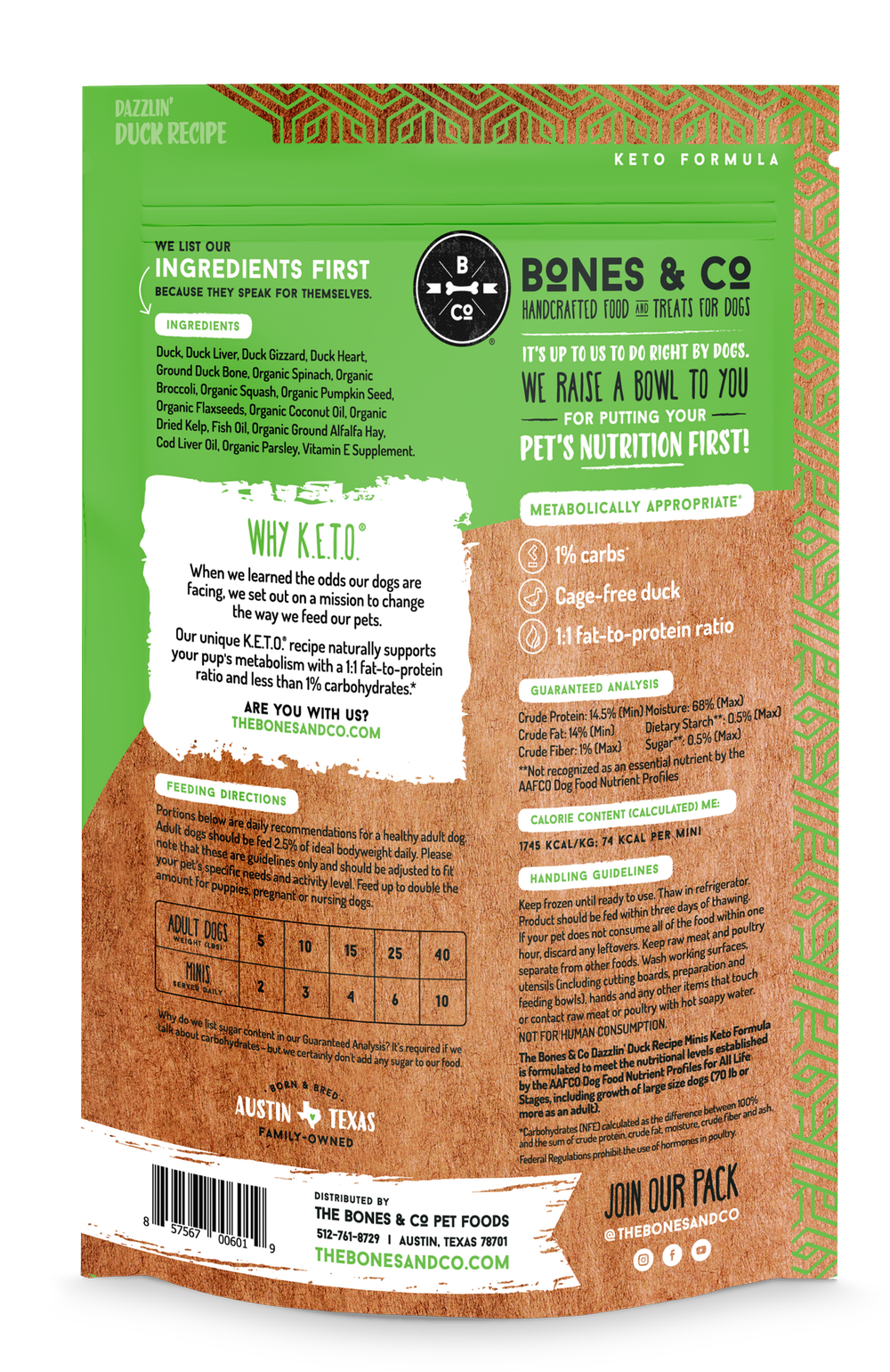Bones & Co Dog Dazzlin Duck Recipe Minis