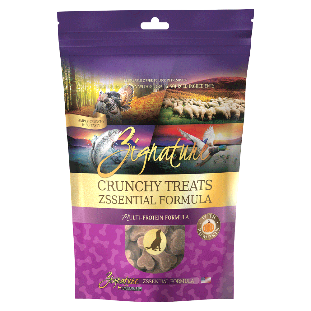 Zignature Crunchy Treats Zssential Formula Dog Treats, 12-oz bag