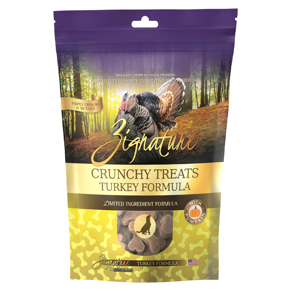 Zignature Crunchy Treats Turkey Formula Dog Treats, 12-oz bag