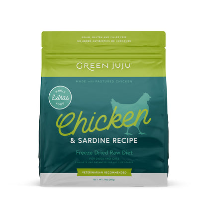 Green Juju Extras Chicken & Sardine Complete & Balanced Freeze-Dried Meal