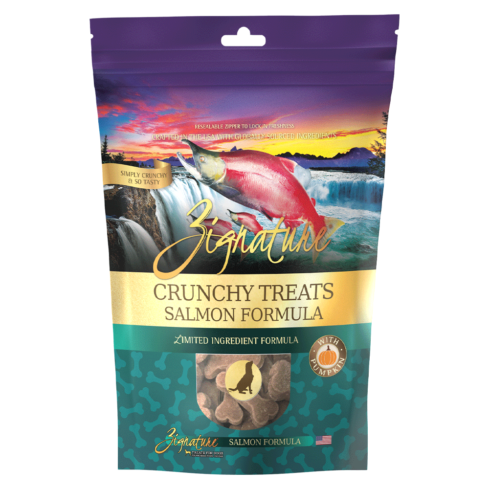 Zignature Crunchy Treats Salmon Formula Dog Treats, 12-oz bag