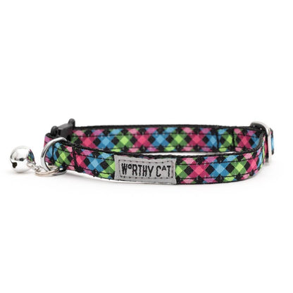 Worthy Cat - Carnival Check Cat Collar