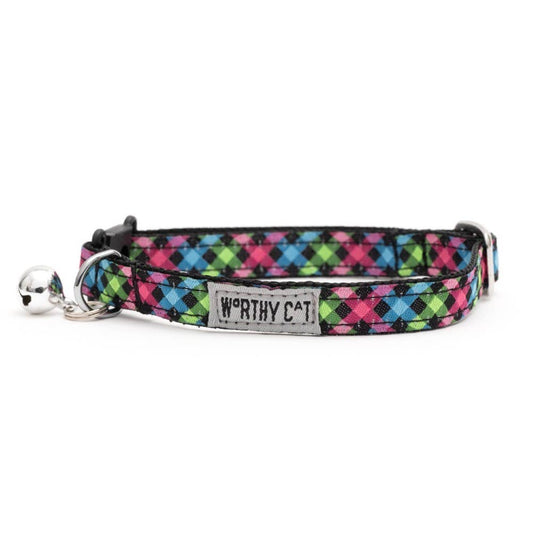 Worthy Cat - Carnival Check Cat Collar