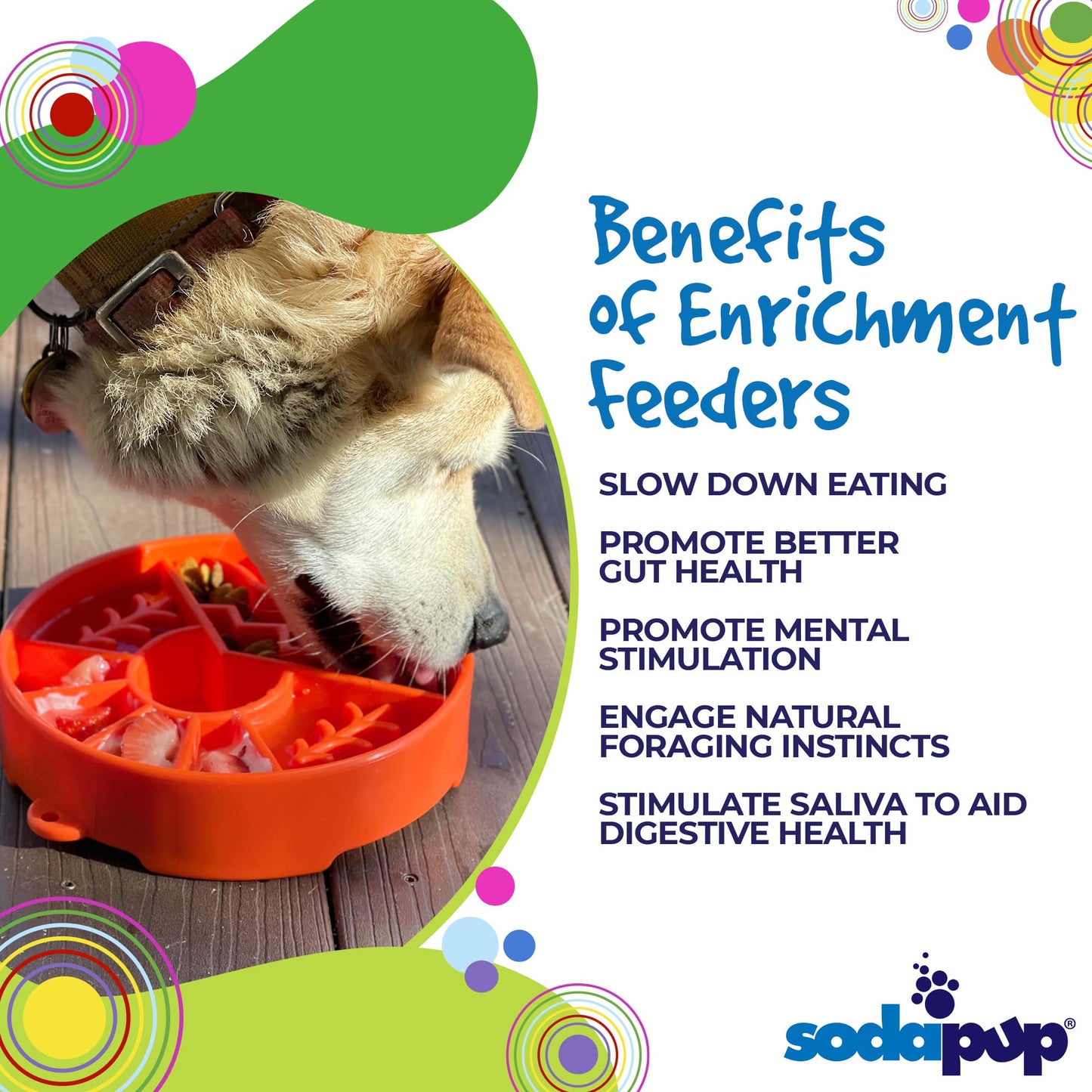 SodaPup Slow Feeder Bowl, Great Outdoors