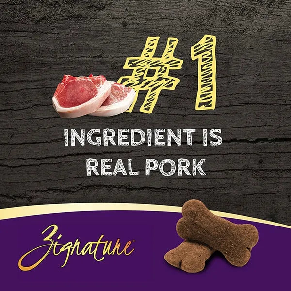 Zignature Crunchy Treats Pork Formula Dog Treats, 12-oz bag