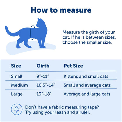 PetSafe Come With Me Kitty Harness and Bungee Cat Leash, Black