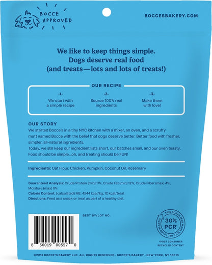 Bocce's Bakery Sunday Roast Chicken & Pumpkin Recipe Soft & Chewy Dog Treats, 6-oz bag