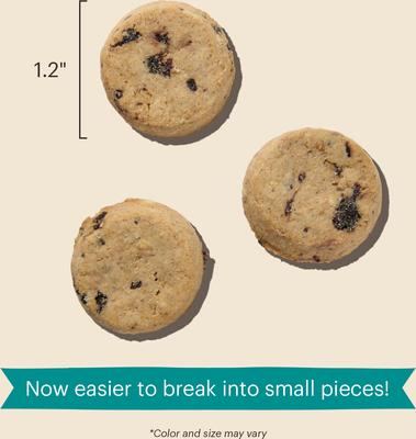 The Honest Kitchen Human Grade Goat's Milk N' Cookies Slow Baked with Blueberries & Vanilla Dog Treats, 8-oz bag