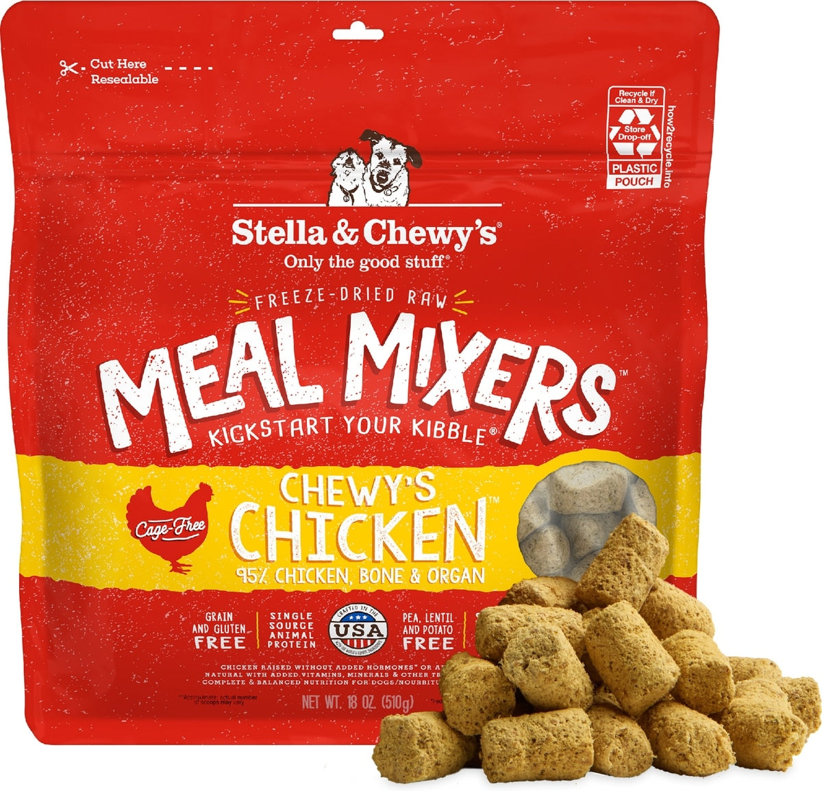 Stella & Chewy's Chewy's Chicken Meal Mixers Freeze-Dried Raw Dog Food Topper