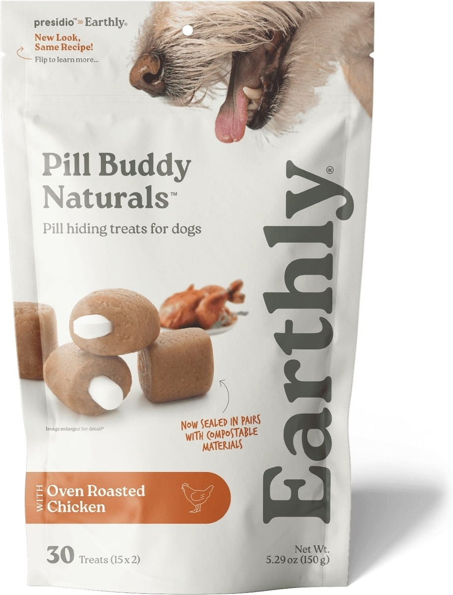 Earthly Pill Buddy Naturals Roasted Chicken Soft & Chewy Dog Treats