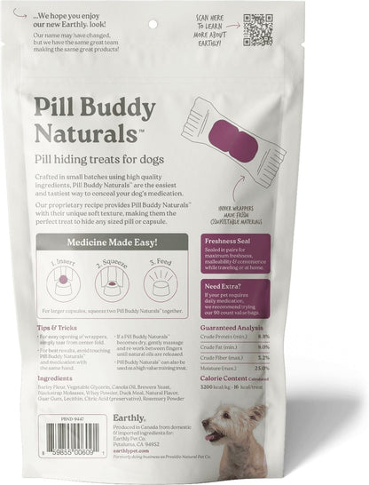 Earthly Pill Buddy Naturals Grilled Duck Soft & Chewy Dog Treats