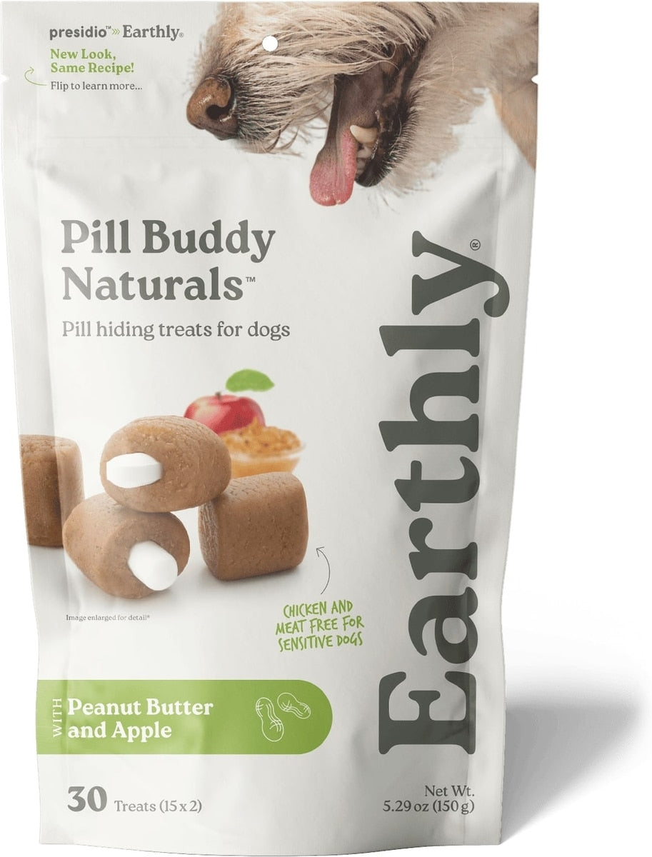 Earthly Pill Buddy Naturals Peanut Butter & Apple Soft & Chewy Dog Treats