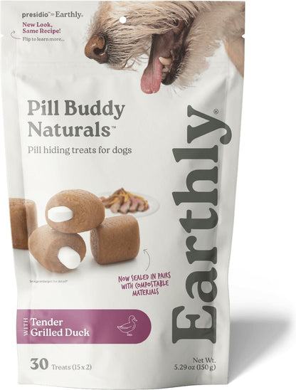 Earthly Pill Buddy Naturals Grilled Duck Soft & Chewy Dog Treats