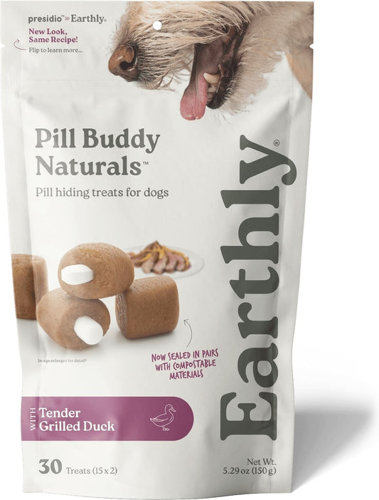 Earthly Pill Buddy Naturals Grilled Duck Soft & Chewy Dog Treats