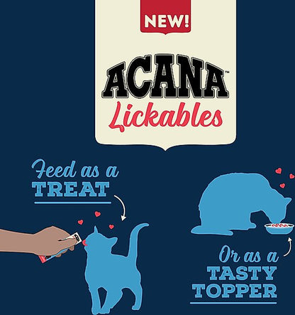 ACANA Lickables Cat Treats Variety Pack, 4 oz., Count of 8