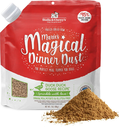 Stella & Chewy's Marie's Magical Dinner Dust Duck Duck, Goose Recipe Freeze-Dried Raw Dog Food Topper