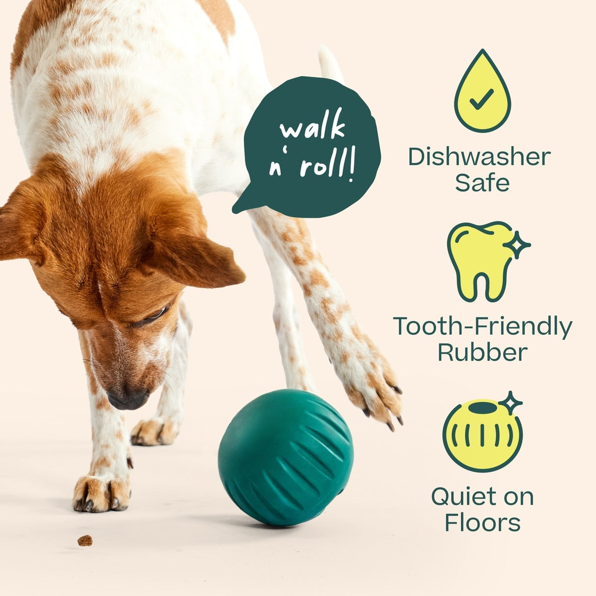Woof Walkabout Dog Puzzle Toy & Slow-Feeder Kibble Dispenser