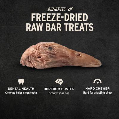Vital Essentials Raw Duck Heads Freeze-Dried Dog Treats, Single
