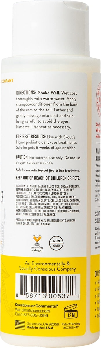 Skout's Honor Probiotic Honeysuckle Pet Shampoo & Conditioner, 16-fl oz bottle