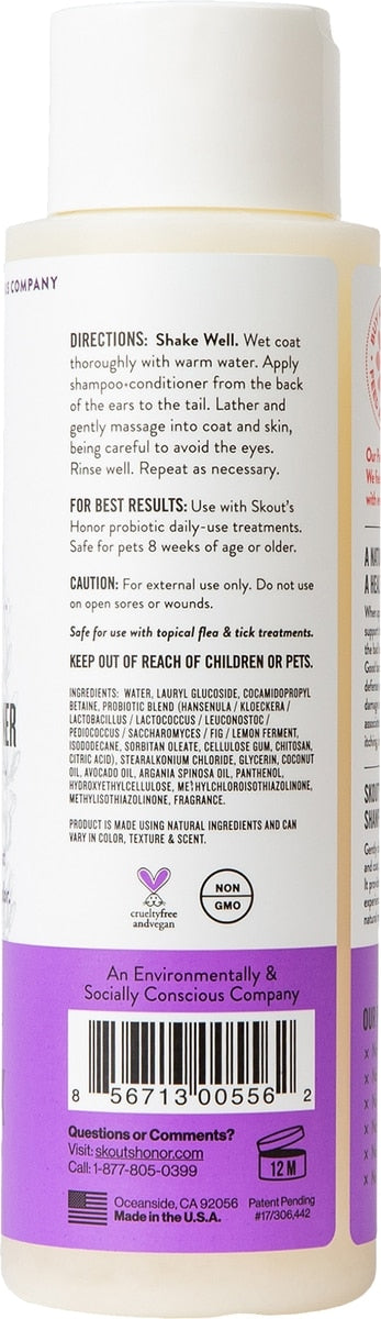 Skout's Honor Probiotic Lavender Pet Shampoo & Conditioner, 16-fl oz bottle