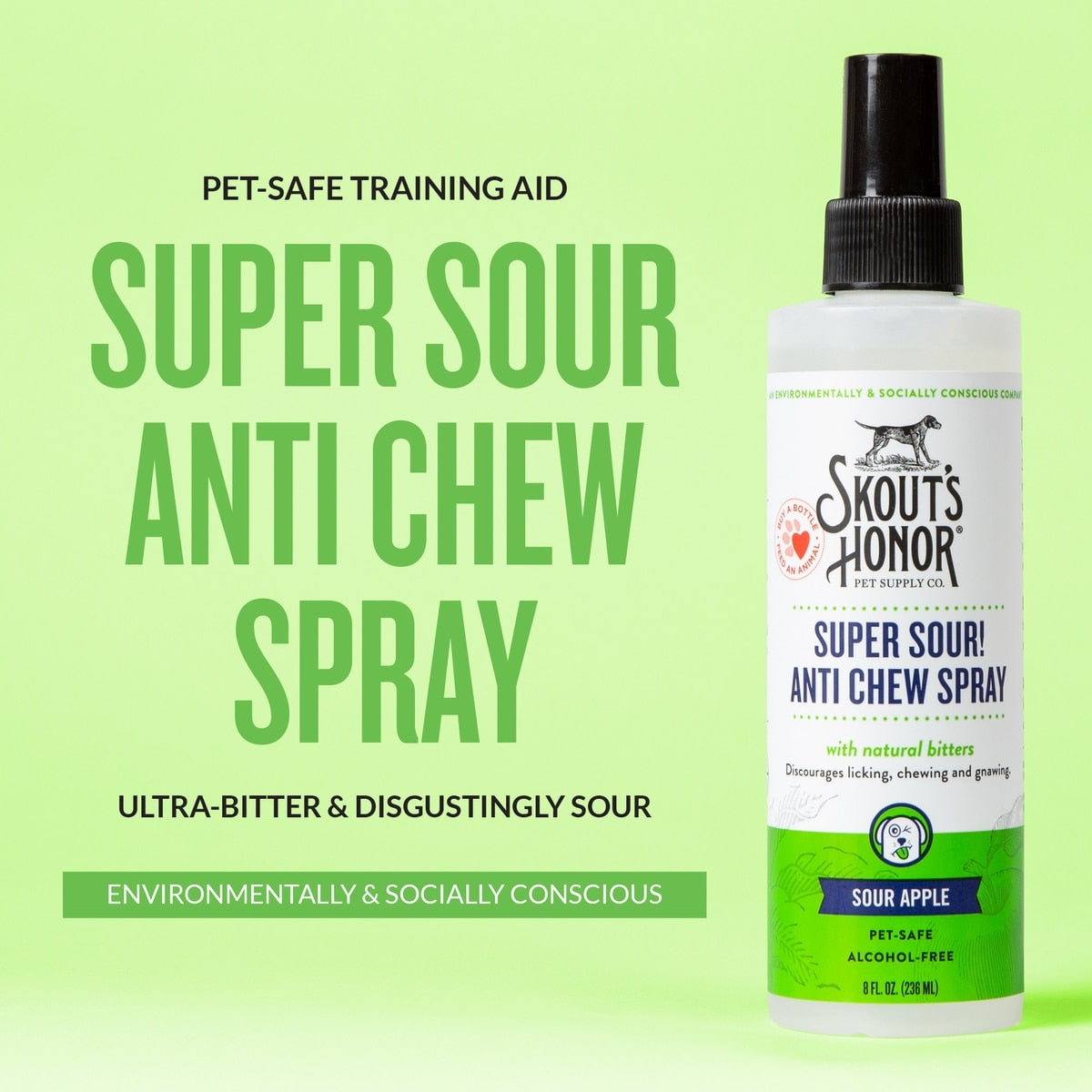 Skout's Honor Super Sour Anti Chew Dog & Cat Spray