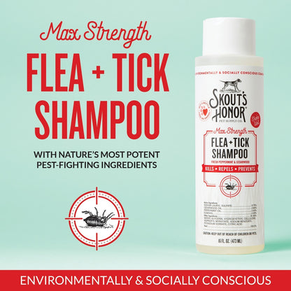 Skout's Honor Flea & Tick Dog Shampoo, 16-fl oz bottle