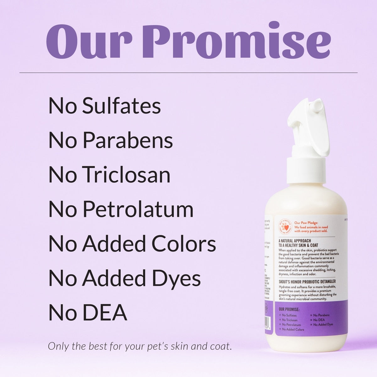 Skout's Honor Probiotic Lavender Dog Detangler, 8-fl oz spray
