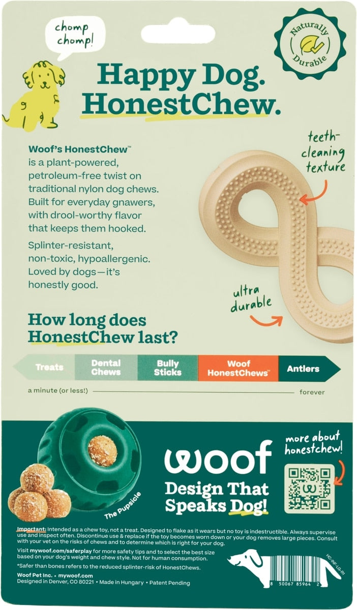 Woof HonestChew Infinity Hard Density All-Natural Food Grade Dog Chew Toy