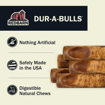 Redbarn Dur-A-Bulls Sticks Hickory Flavor Dog Chew Treats, Medium