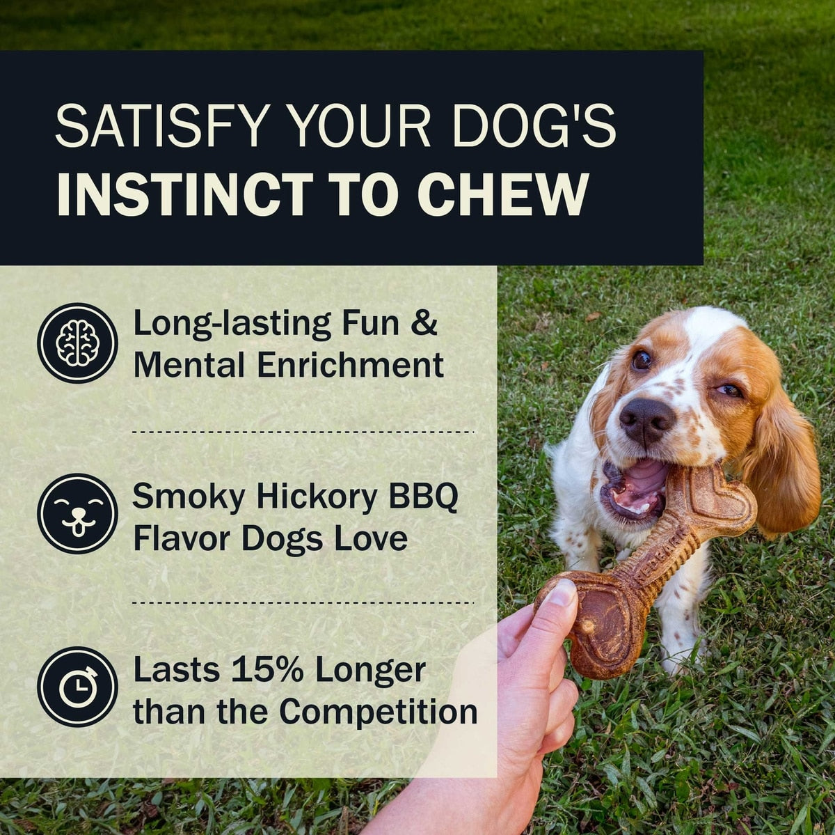 Redbarn Dur-A-Bulls Sticks Hickory Flavor Dog Chew Treats, Medium