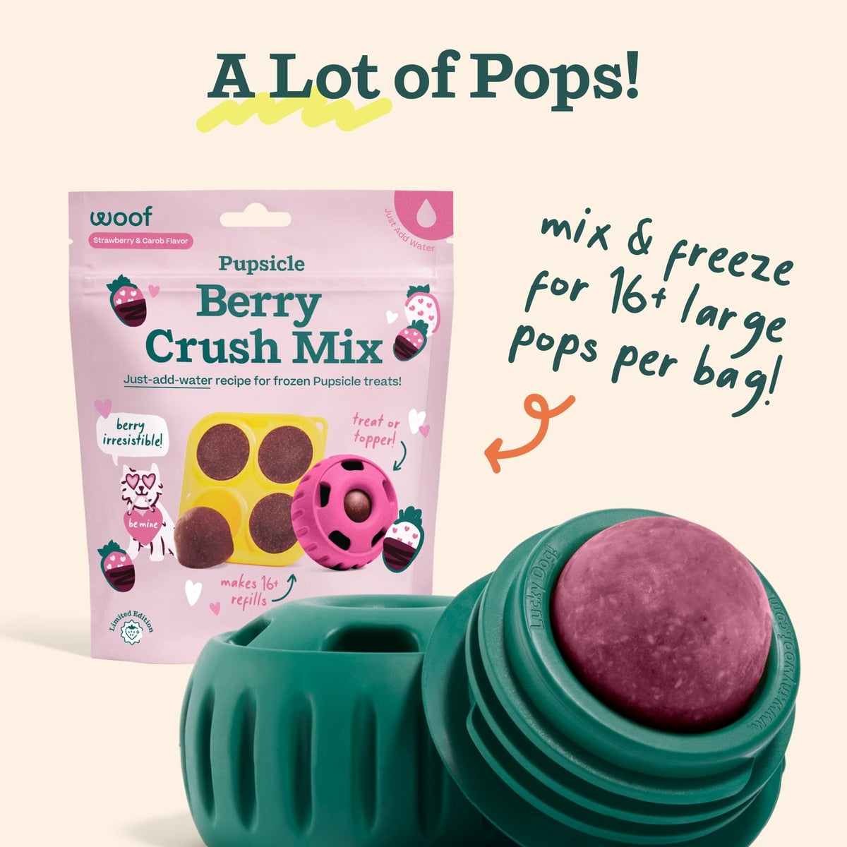 Woof Pupsicle Mix - Berry Crush Limited Edition