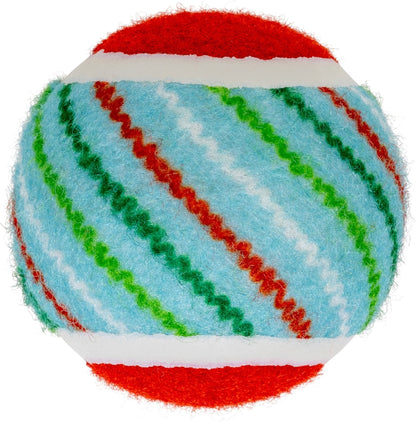 KONG Holiday SqueakAir Tennis Balls Bouncy Ball Dog Toy, Assorted, 6 count, Small