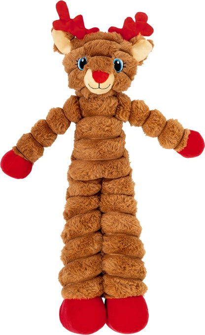 KONG Holiday Shakers Crumples Reindeer Squeaky Plush Dog Toy, X Large