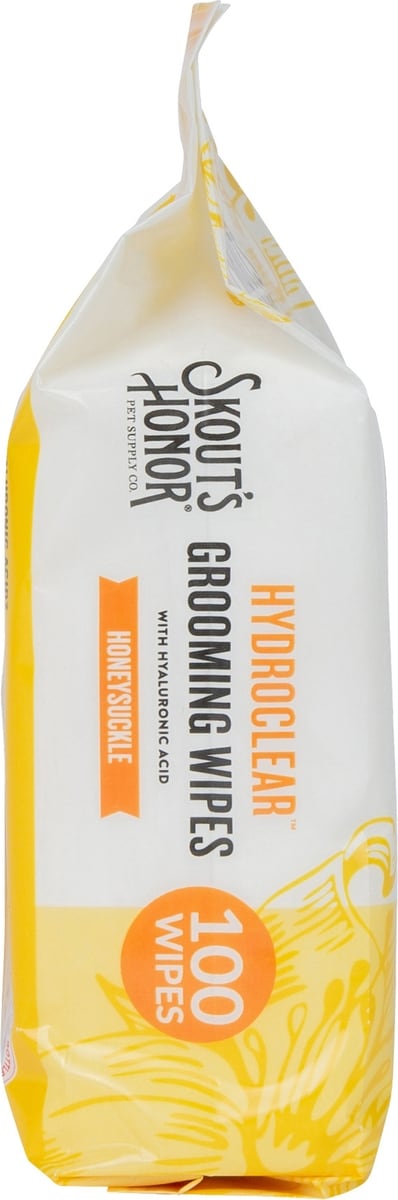 Skout's Honor HydroClear Dog & Cat Grooming Wipes, Honeysuckle
