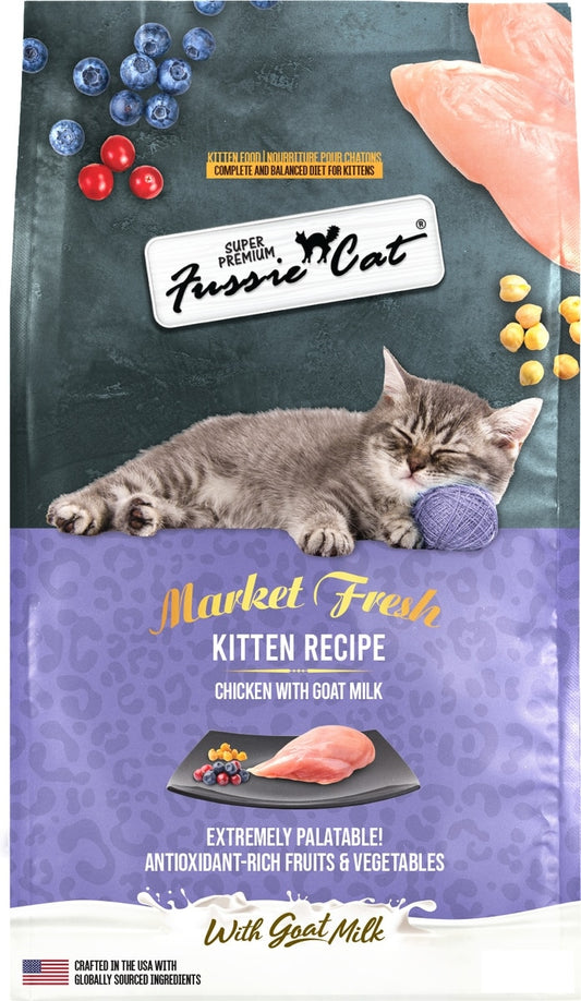 Fussie Cat Market Fresh Kitten Recipe Chicken with Goat Milk Dry Cat Food