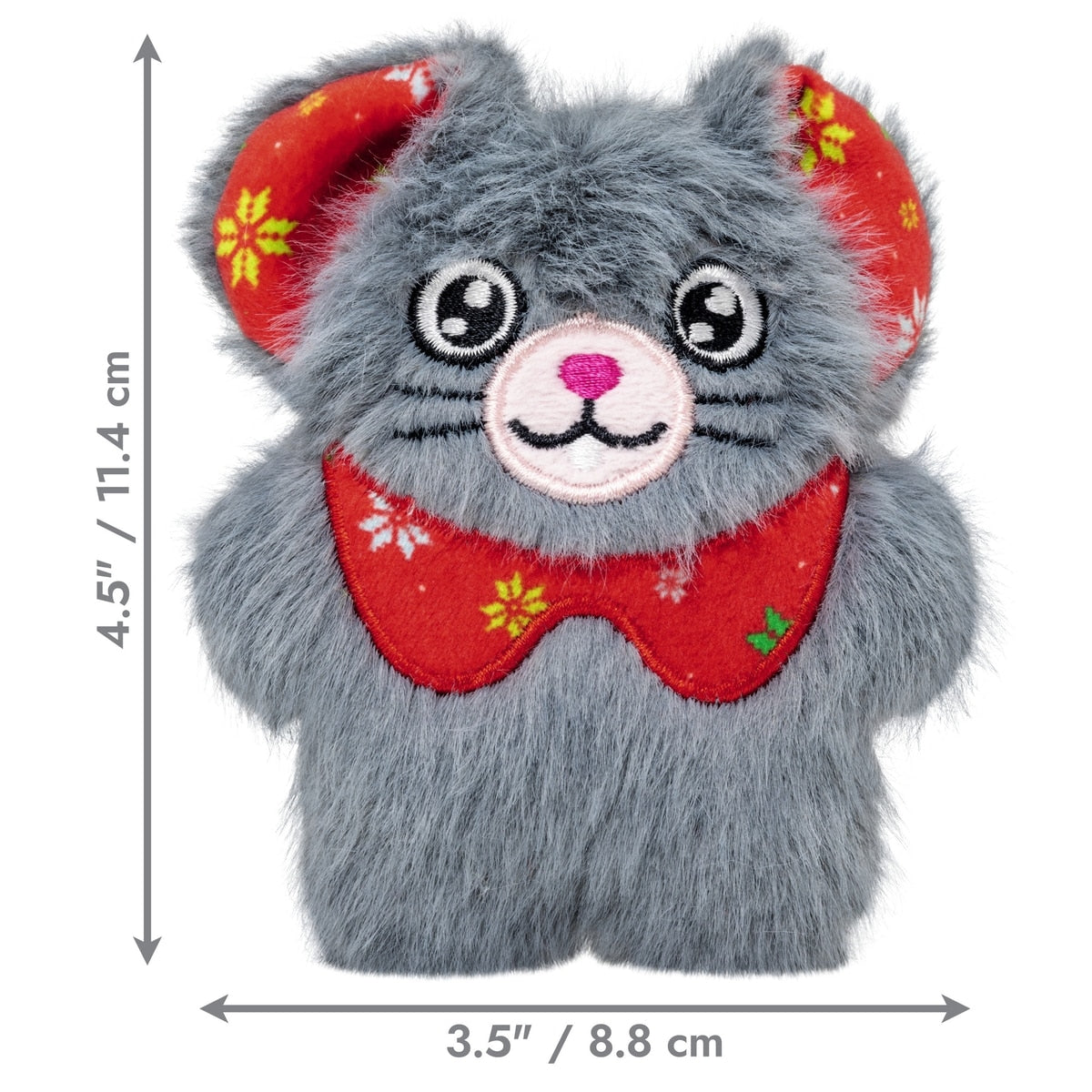 KONG Christmas Holiday Cat Snuzzles Mouse Plush Cat Toy with Catnip