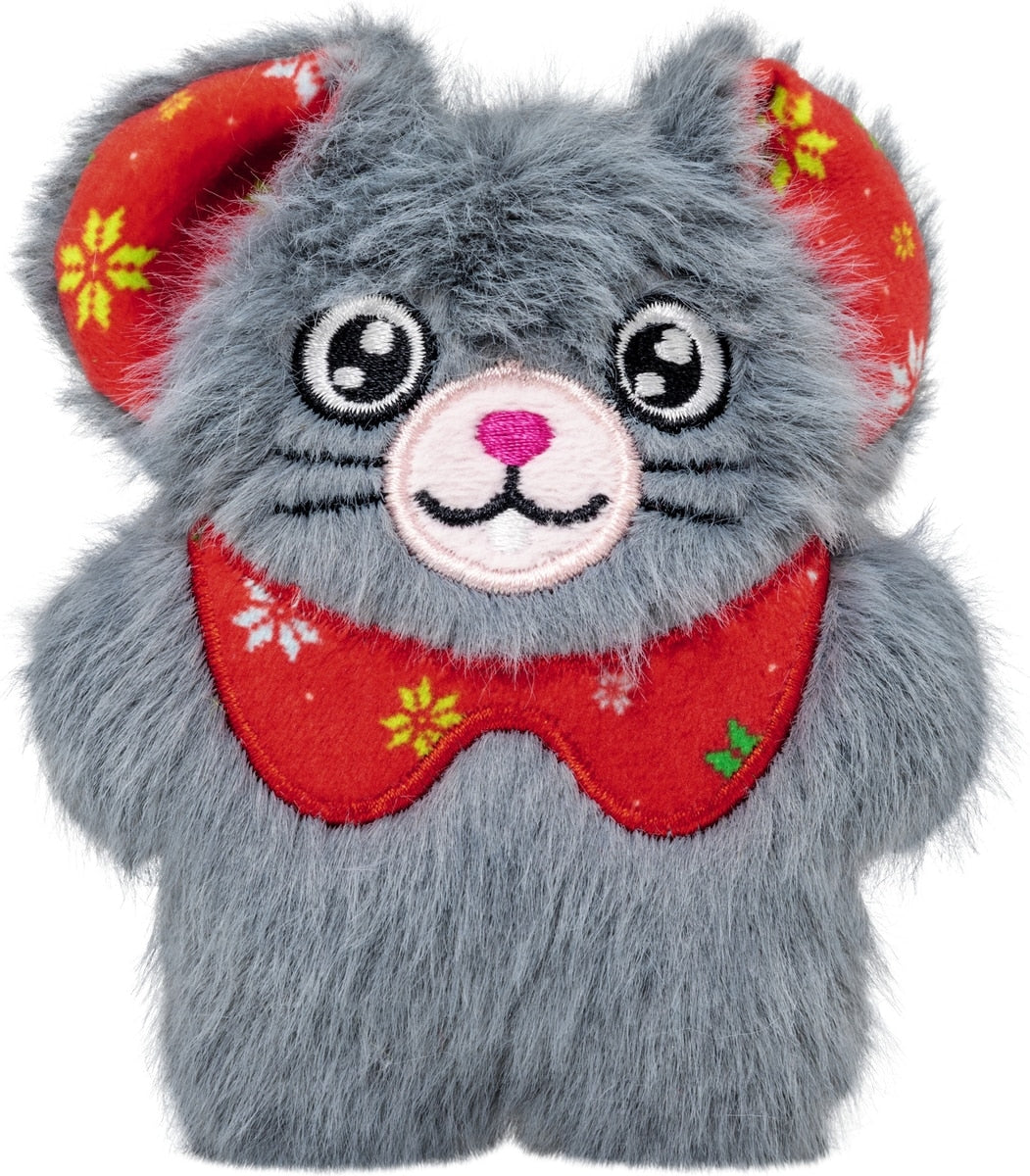 KONG Christmas Holiday Cat Snuzzles Mouse Plush Cat Toy with Catnip