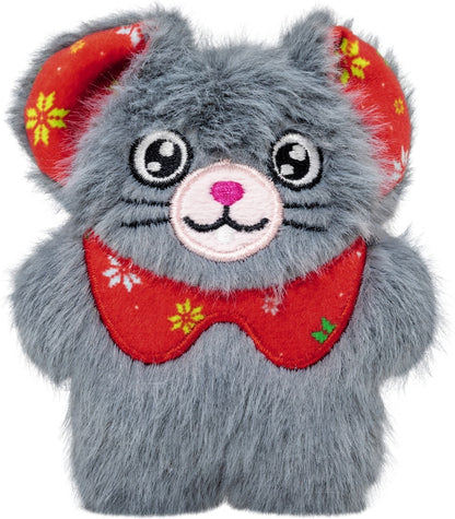 KONG Christmas Holiday Cat Snuzzles Mouse Plush Cat Toy with Catnip