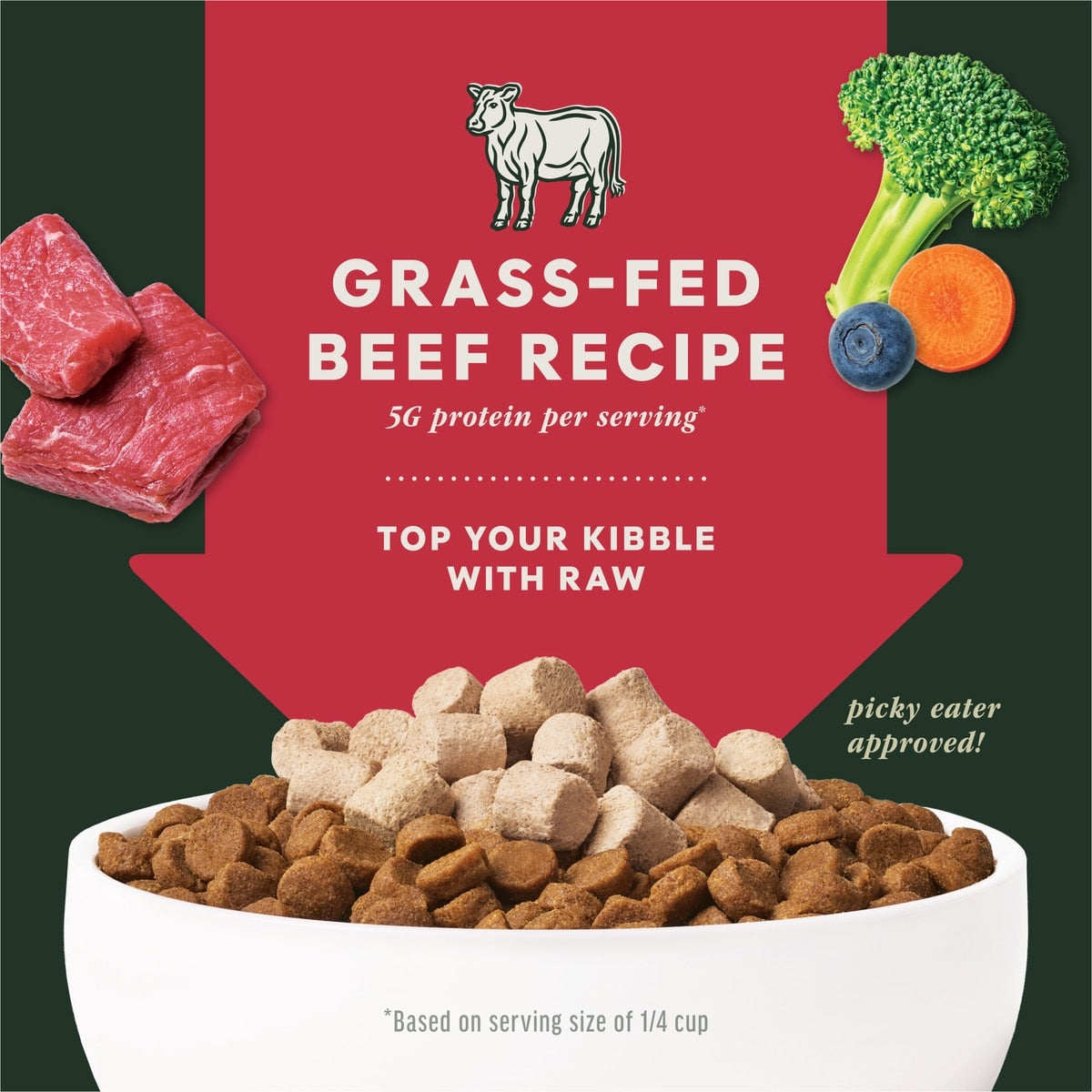 Instinct RawBoost Mixers Beef Recipe Grain-Free Freeze-Dried Dog Food Topper