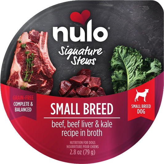 Nulo Signature Stews Grain-Free Beef, Beef Liver & Kale in Broth Small Breed Wet Dog Food