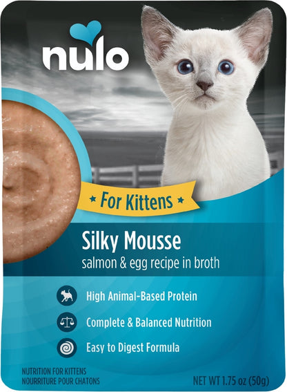Nulo Silky Mousse Kitten Salmon & Egg Recipe in Broth Wet Cat Food
